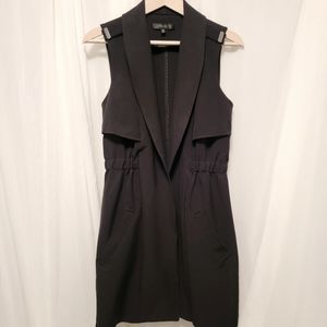 Dynamite Blazer Vest - Black with silver accent